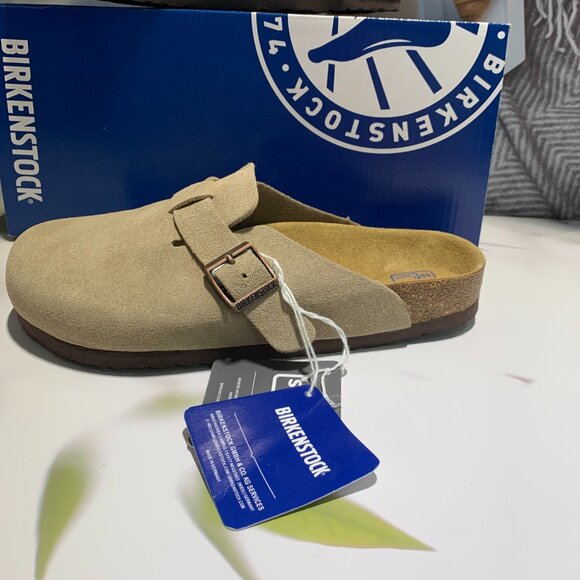 Birkenstock Boston Suede Taupe - Picture 4 of 8